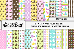 Easter Day Digital Paper, happy easter graphic, illustration Product Image 2