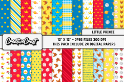 Little Prince Digital Papers, scrapbook backgrounds designs Product Image 2