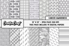 Brain Cancer Awareness Digital Paper, digital scrapbooking Product Image 1