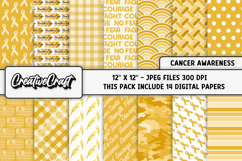 Childhood Cancer Awareness Digital Papers, digital scrapbook Product Image 1