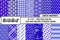 Colon Cancer Awareness Digital Papers, digital scrapbooking Product Image 1