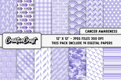 Esophageal Cancer Awareness Digital Papers, illustrations Product Image 2