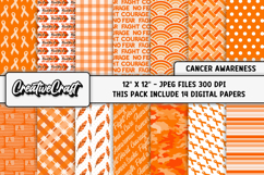 Kidney Cancer Awareness Digital Papers, digital scrapbooking Product Image 2