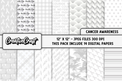 Lung Cancer Awareness Digital Papers, digital scrapbooking Product Image 2
