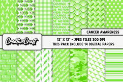 Lymphoma Cancer Awareness Digital Papers, digital scrapbook Product Image 2