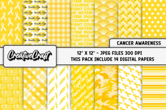 Sarcoma Bone Cancer Awareness Digital Papers, illustrations Product Image 2