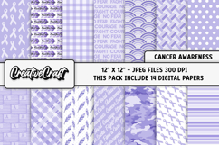 Stomach Cancer Awareness Digital Papers, digital scrapbook Product Image 1