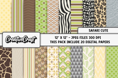 Safari Digital Papers, animal print backgrounds designs Product Image 2