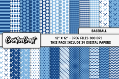 Baseball Sport Digital Paper, baseball graphic illustrations Product Image 2