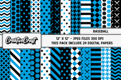 Baseball Sport Digital Paper, baseball graphic illustrations Product Image 2