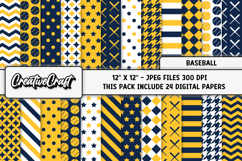 Baseball Sport Digital Paper, baseball graphic illustrations Product Image 1