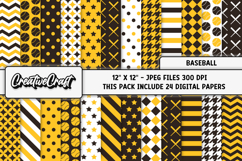 Baseball Sport Digital Paper, baseball graphic illustrations Product Image 1