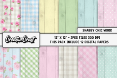 Shabby Chic digital paper, shabby chic backgrounds designs Product Image 2