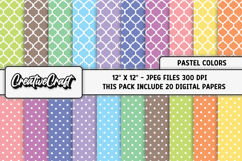 Pastel Colors Digital Paper, pastel colors background design Product Image 2
