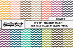 Chevron Digital Papers, chevron backgrounds illustrations Product Image 2