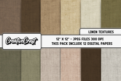 Linen Textures Digital Papers, linen backgrounds designs Product Image 2