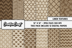 Linen Textures Digital Papers, linen backgrounds designs Product Image 1