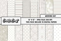 Wedding Digital Papers, wedding backgrounds illustrations Product Image 2