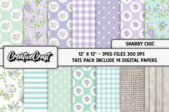 Shabby Chic digital paper, shabby chic backgrounds designs Product Image 2