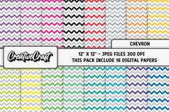 Chevron Digital Papers, chevron backgrounds illustrations Product Image 1