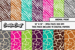 Animal Print Digital Papers, animal skin backgrounds designs Product Image 2
