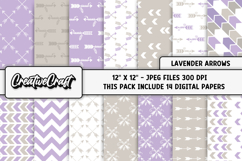 Lavender Digital Papers, purple backgrounds illustrations Product Image 1