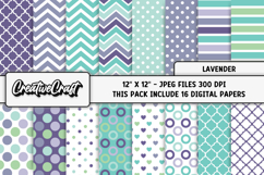 Lavender Digital Papers, purple backgrounds illustrations Product Image 2