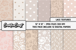 Lace Pink Digital Papers, lace pink background illustrations Product Image 2