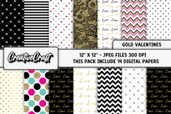 Valentines Day Digital Papers, scrapbook backgrounds designs Product Image 2