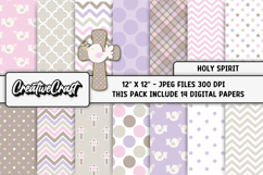 Holy Spirit Digital Papers, scrapbooking backgrounds designs Product Image 2