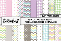 Baby Pastel Colors Digital Papers, baby backgrounds designs Product Image 2