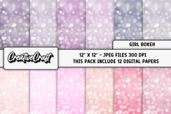 Rainbow Bokeh Digital Papers, bokeh backgrounds illustration Product Image 2
