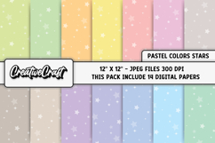 Pastel Colors Digital Paper, pastel colors background design Product Image 1