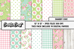 Shabby Chic digital paper, shabby chic backgrounds designs Product Image 1