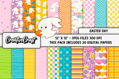 Easter Day Digital Paper, easter day background illustration Product Image 1