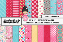 Little Japanese Digital Papers, scrapbook background designs Product Image 2