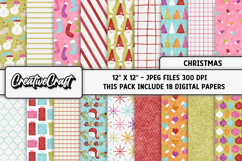 Christmas Digital Papers, christmas backgrounds designs Product Image 1