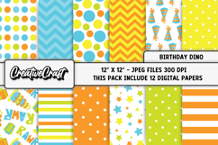 Happy Birthday Digital Papers, scrapbook backgrounds designs Product Image 1