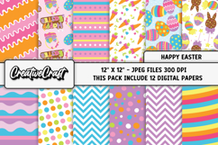 Easter Day Digital Paper, easter day background illustration Product Image 2