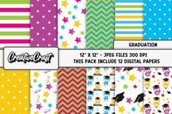 Graduation Digital Papers, scrapbooking backgrounds designs Product Image 1