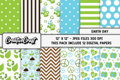 Earth Day Digital Papers, backgrounds designs, illustrations Product Image 2
