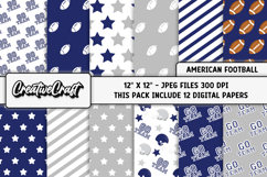 American Football Digital Papers, illustrations, backgrounds Product Image 1