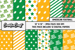 American Football Digital Papers, illustrations, backgrounds Product Image 1