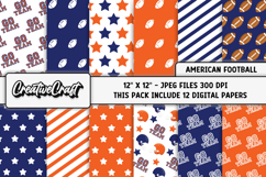 American Football Digital Papers, illustrations, backgrounds Product Image 1