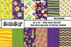 Halloween Digital Papers, scrapbooking, backgrounds designs Product Image 1