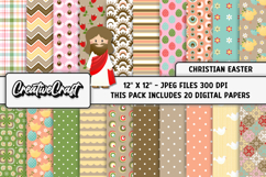 Easter Day Digital Paper, easter day background illustration Product Image 2