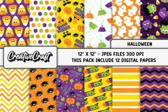 Halloween Digital Papers, scrapbooking, backgrounds designs Product Image 1