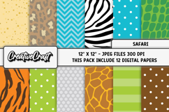 Safari Digital Papers, animal print backgrounds designs Product Image 1