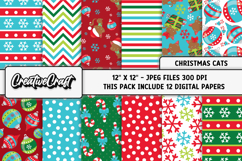Christmas Digital Papers, christmas backgrounds designs Product Image 2