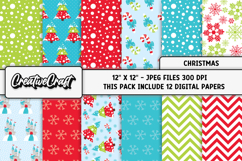 Christmas Digital Papers, christmas backgrounds designs Product Image 2